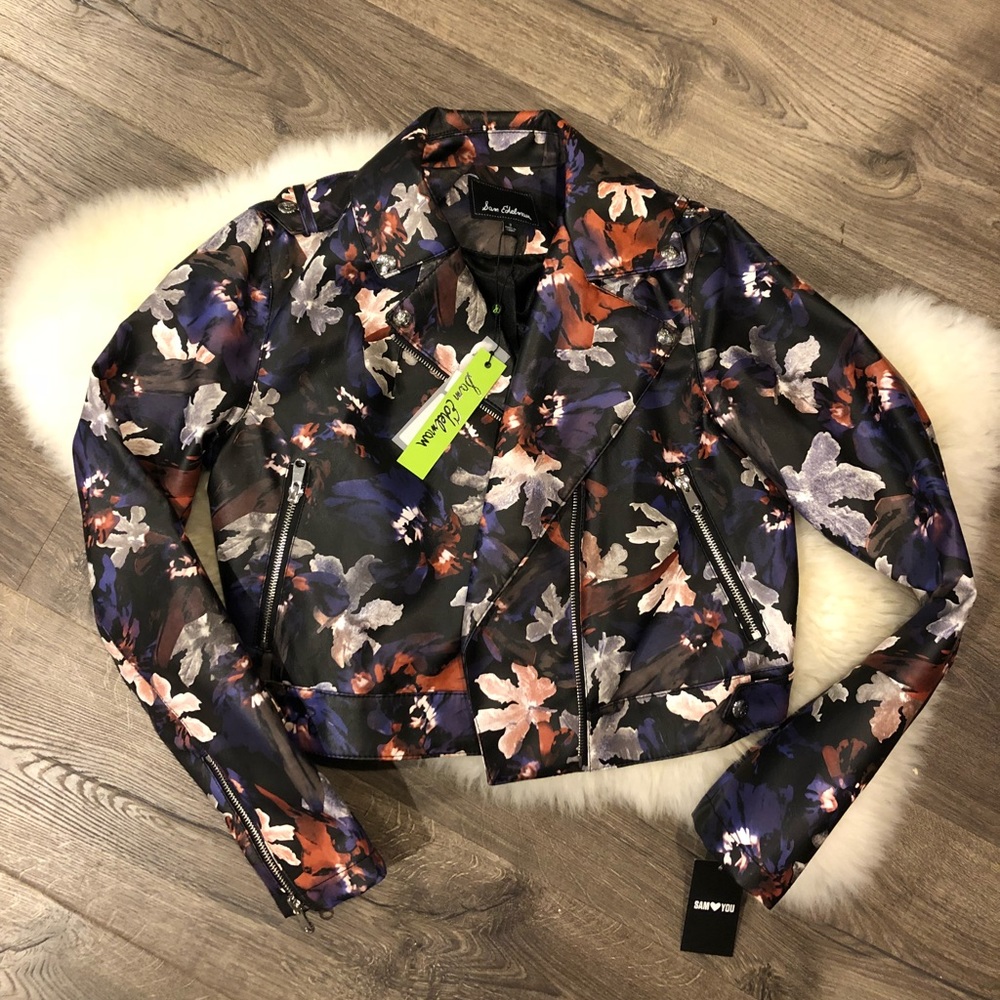 Sam Edelman Floral Moto Jacket